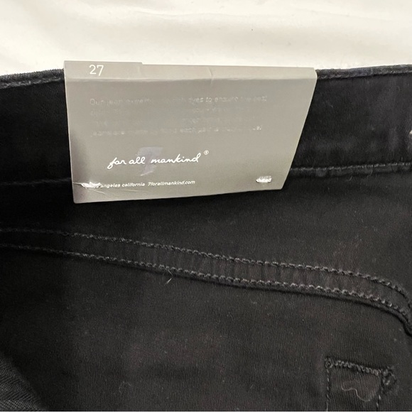 🎉HP🎉 NEW NWT 7 for all Mankind Black The Skinny USA Made Denim Jeans Size 27 - Picture 7 of 12